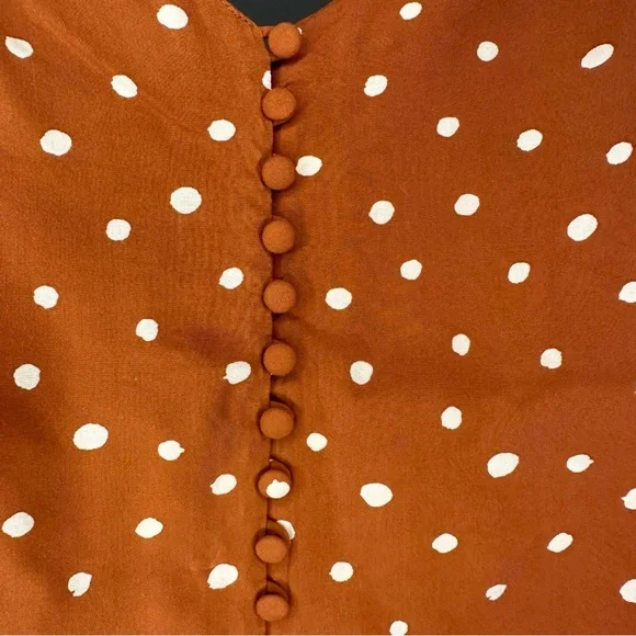 Madewell Button-Down Cami Top in Inkspot Dots — Size 0 - Picture 5 of 8